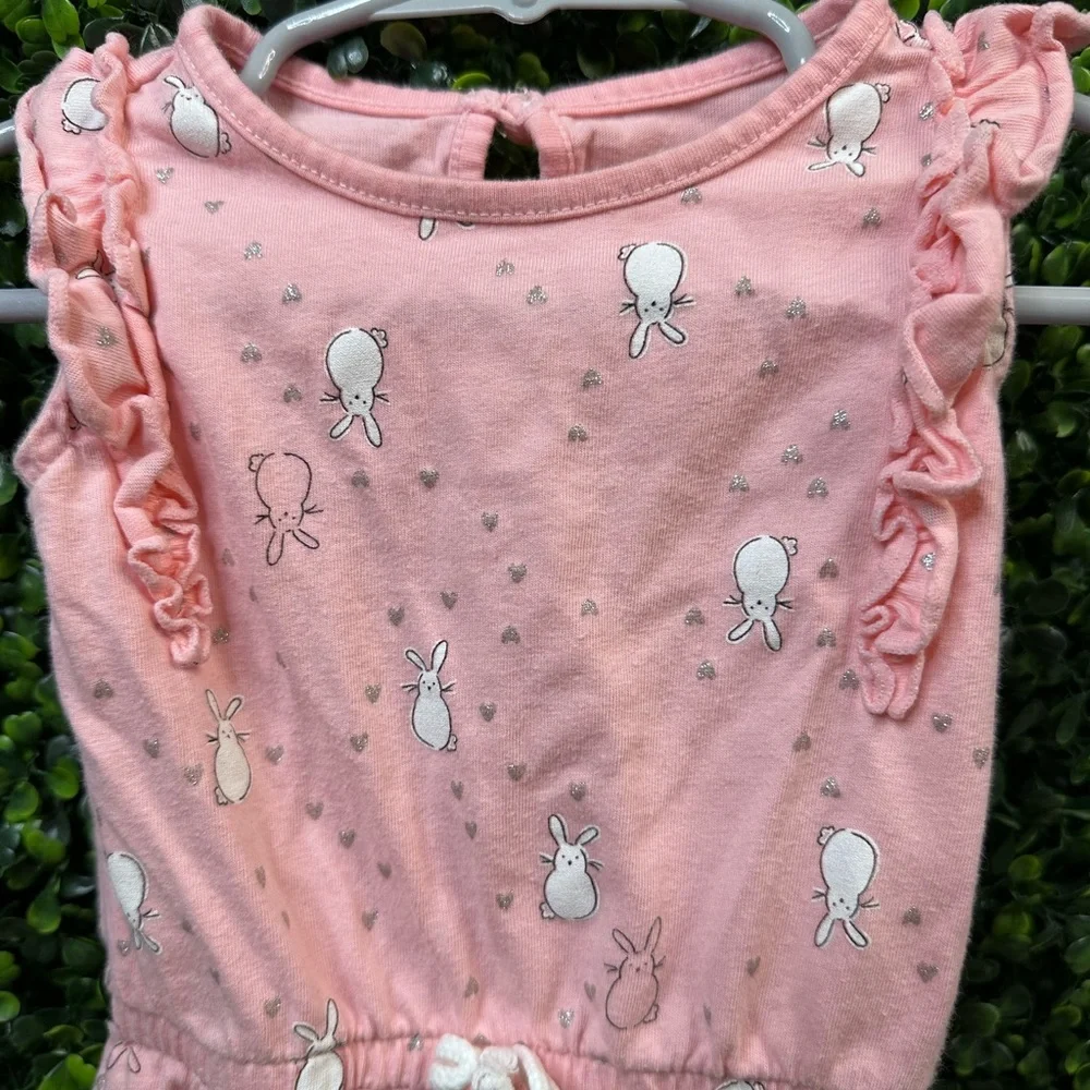 Carter's Pink Bunny Print‎ Baby Outfit